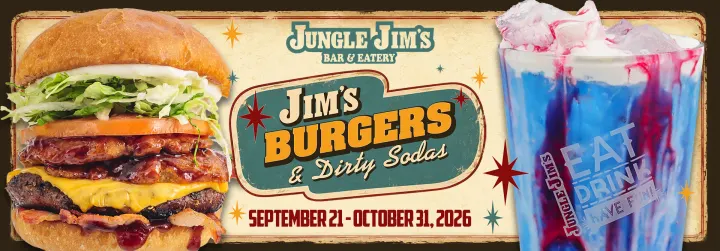 Jim's Burgers & Dirty Sodas, September 21 to October 31, 2026