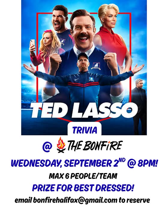 Ted Lasso trivia poster from @bonfirehalifax