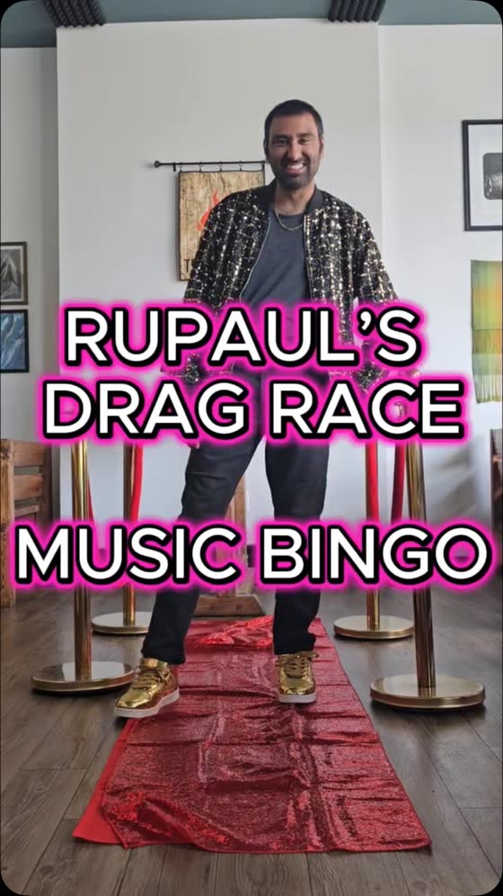 RuPaul's Drag Race Music Bingo poster from @bonfirehalifax