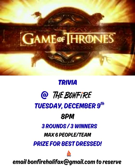 Game of Thrones trivia poster