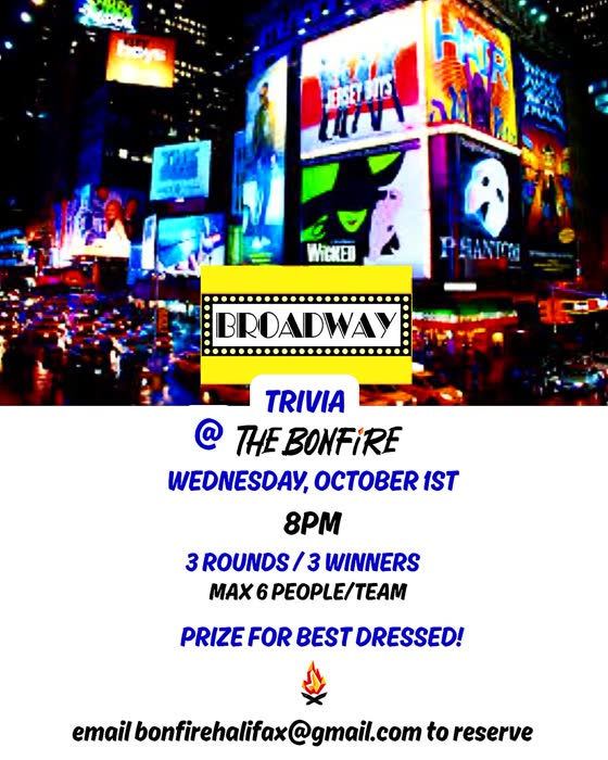 Broadway trivia poster
